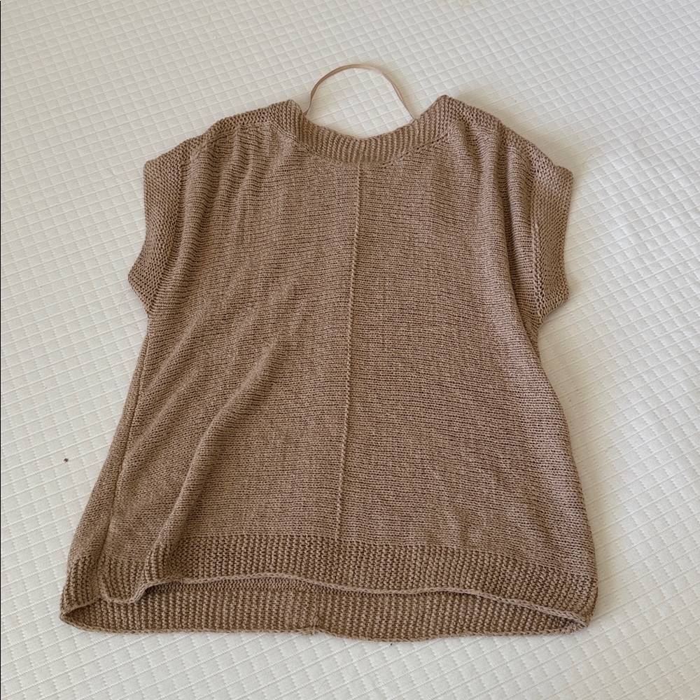 Cable & Gauge Brown Knit Top